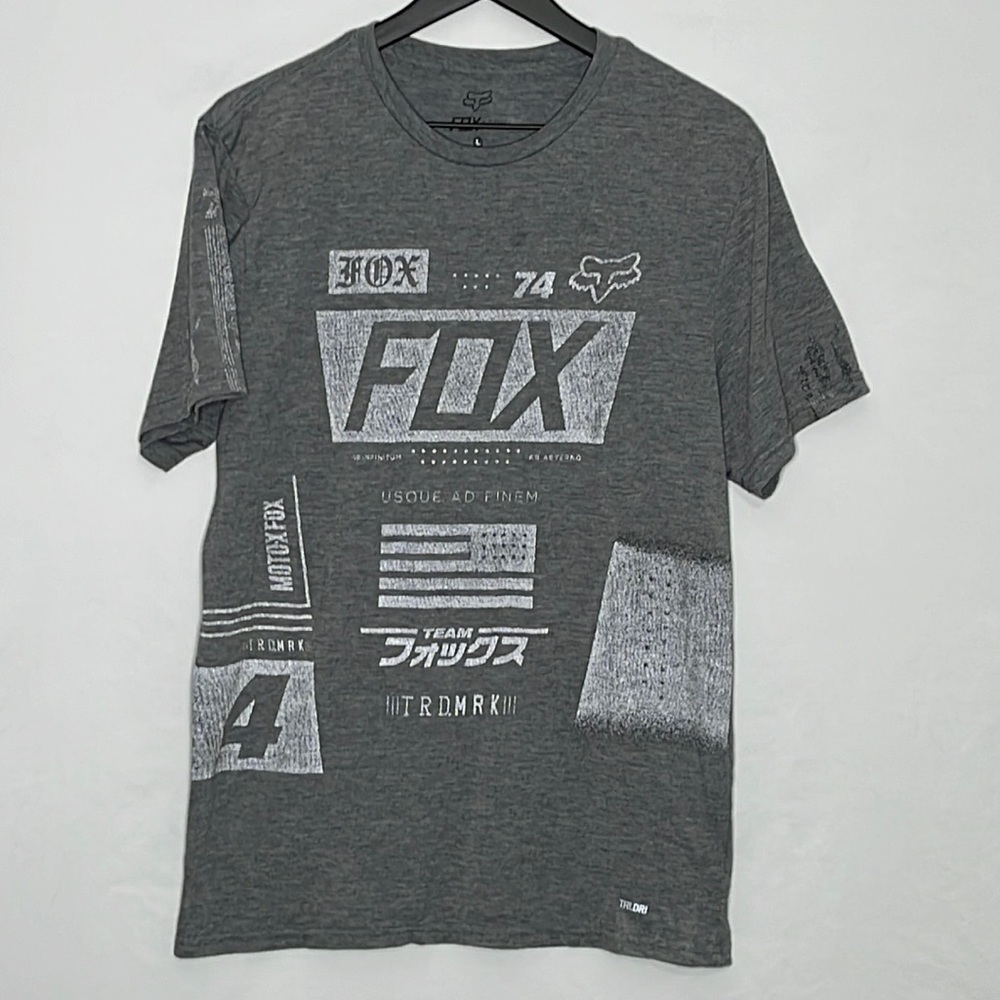 Fox Tech Short Sleeve T Shirt in Gray Size Large